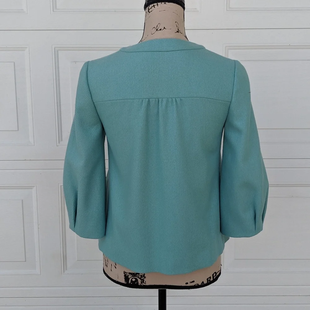 Anthropologie Tabitha Robins Egg Blue Wool Jacket - Picture 6 of 8